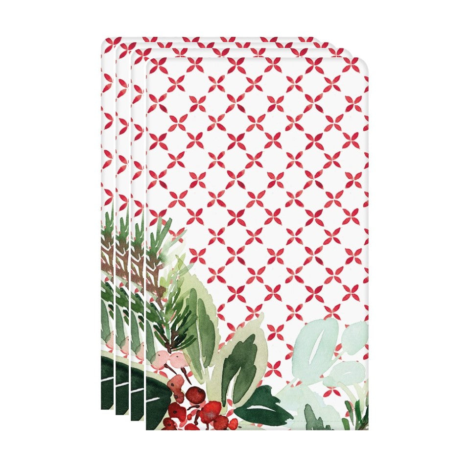 4pc Cotton Gift Carrier Towel Set - Merry Christmas