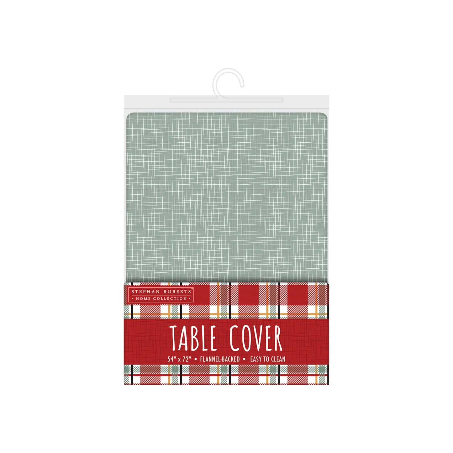 54X72in Vinyl Flannel-Backed Table Cover PDQ - Warm Wishes