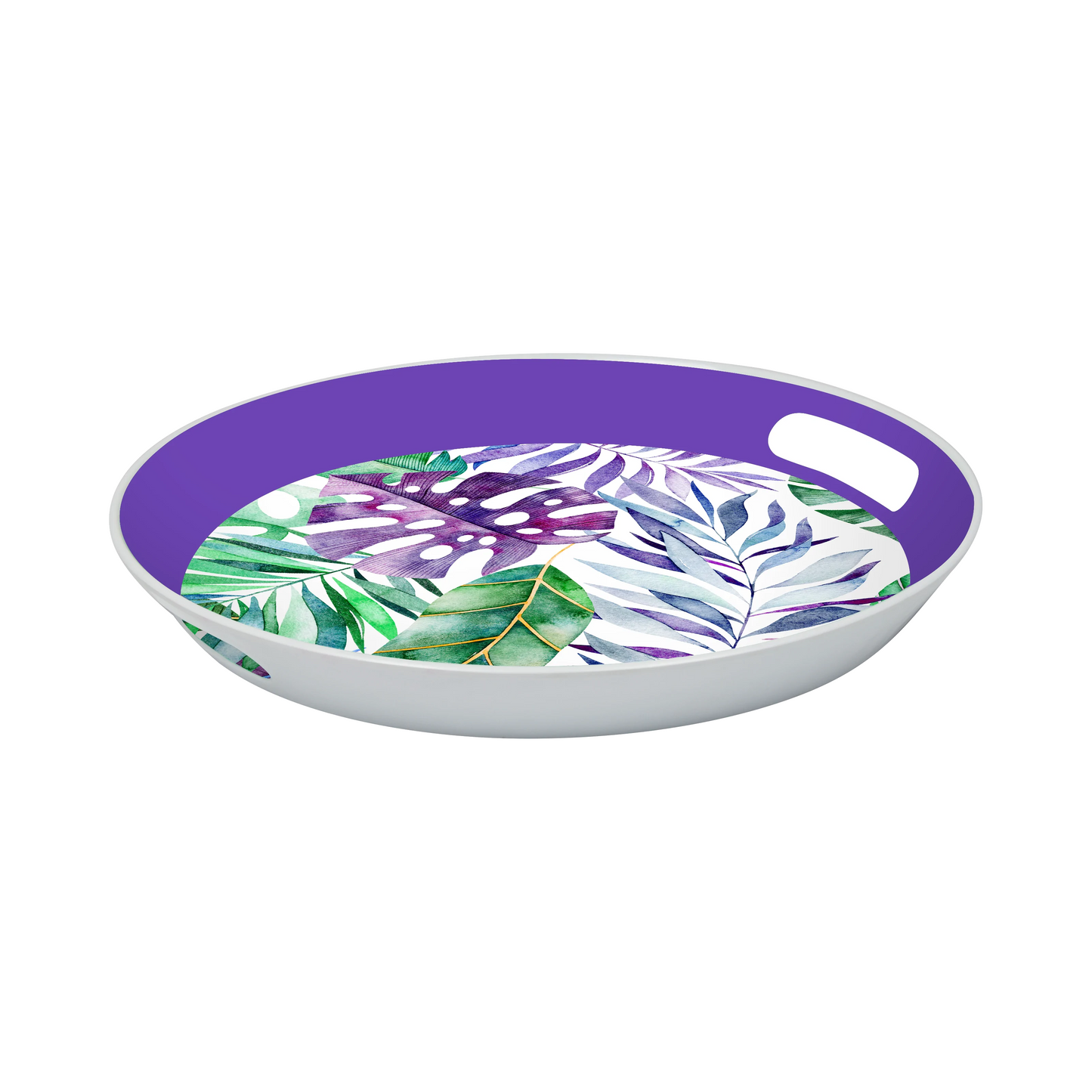 13.75in Melamine Round Tray - Palm Beach