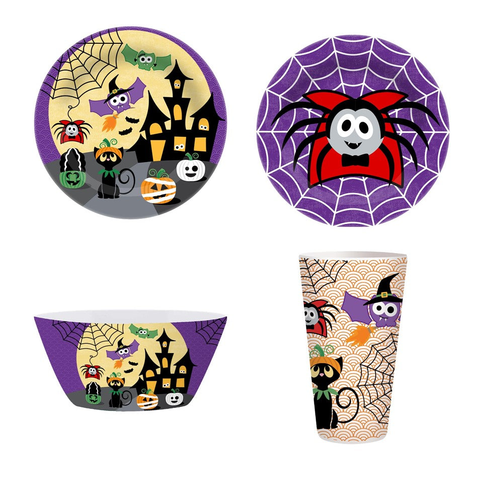 42pc Melamine Dinnerware Assorted PDQ - Spooky