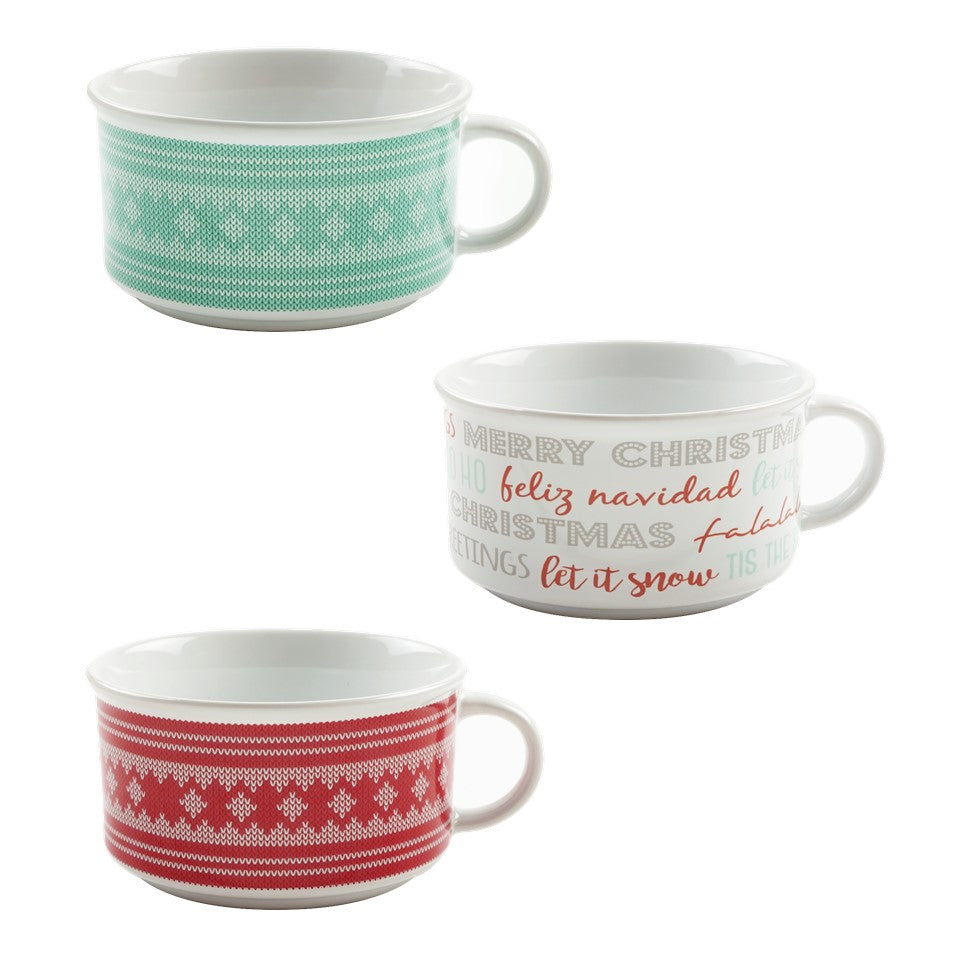 18oz Stoneware Soup Bowl - Christmas Melody