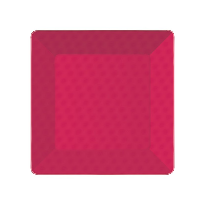 10.5in Melamine Dinner Square Plate - Holiday Red