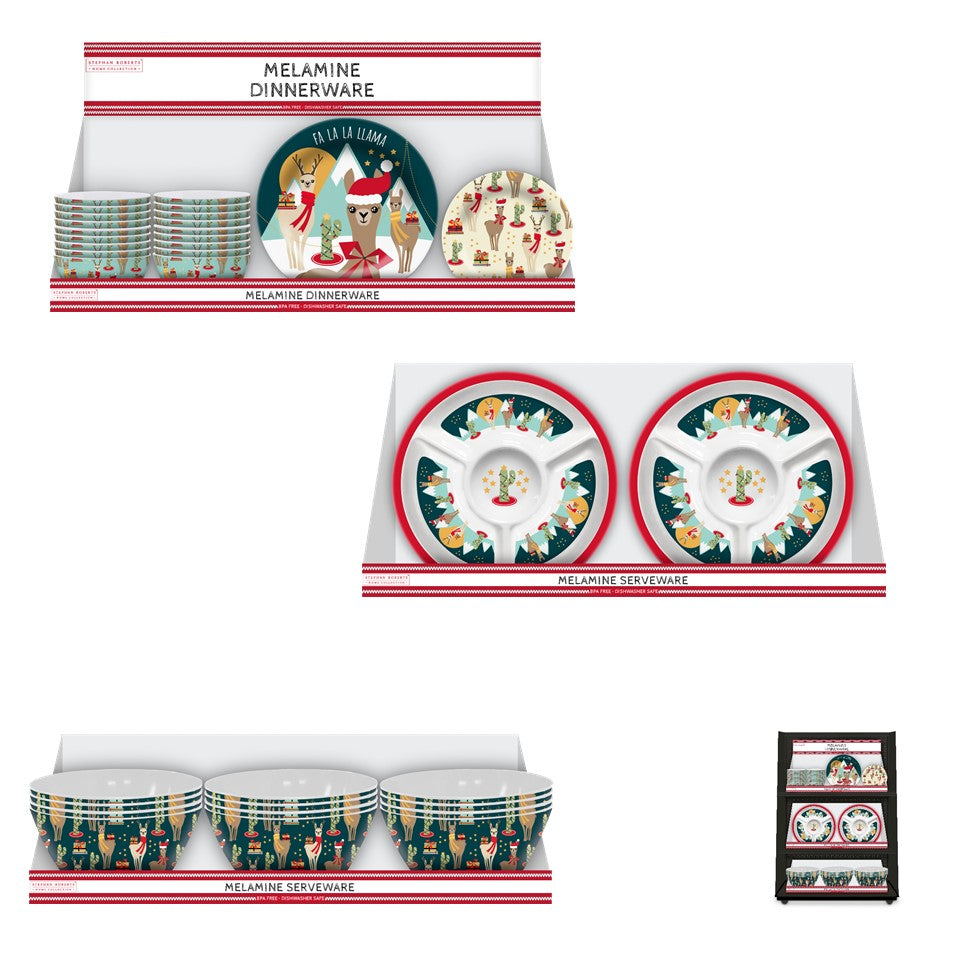 96pc Melamine Dinnerware Assorted (32in) - Llama