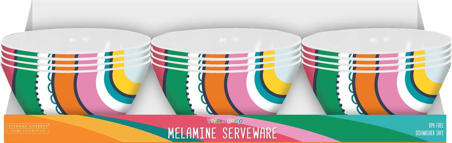 96pc Melamine Dinnerware Assorted PDQs (32in) - Viva Mexico