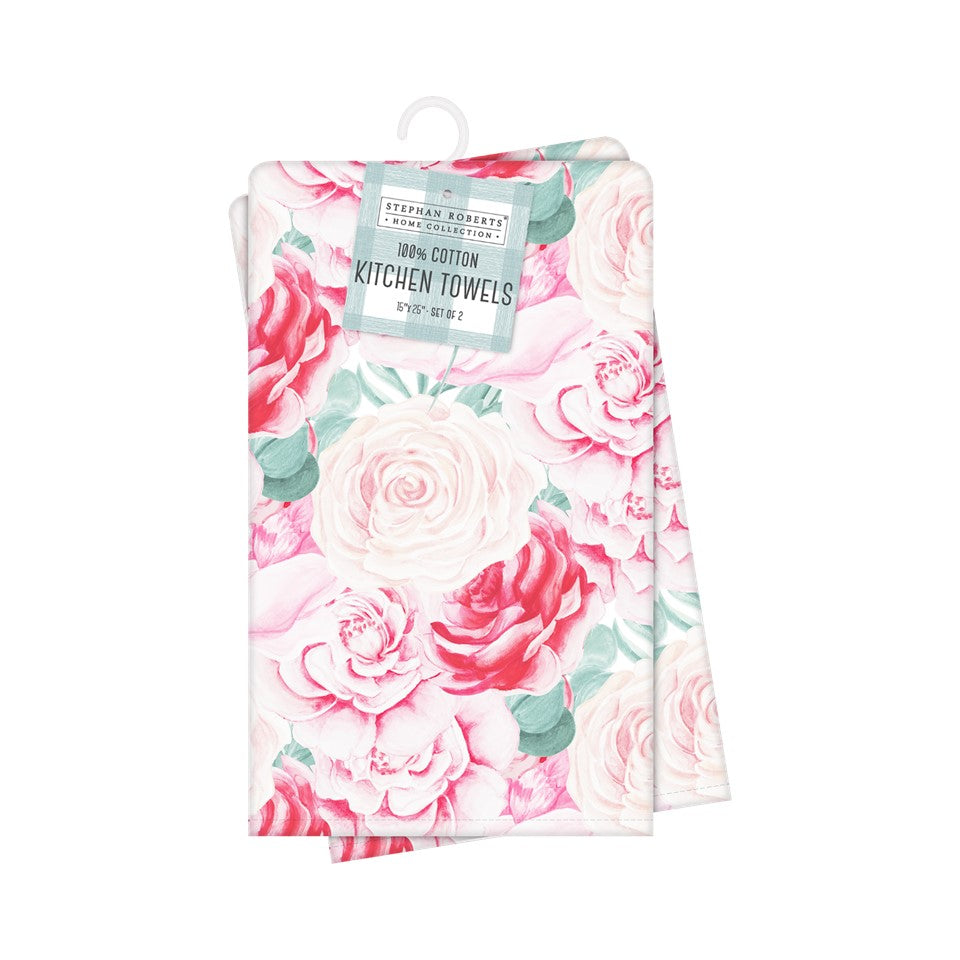 15X25in Cotton 2pc Towel Set - Mother's Day Roses
