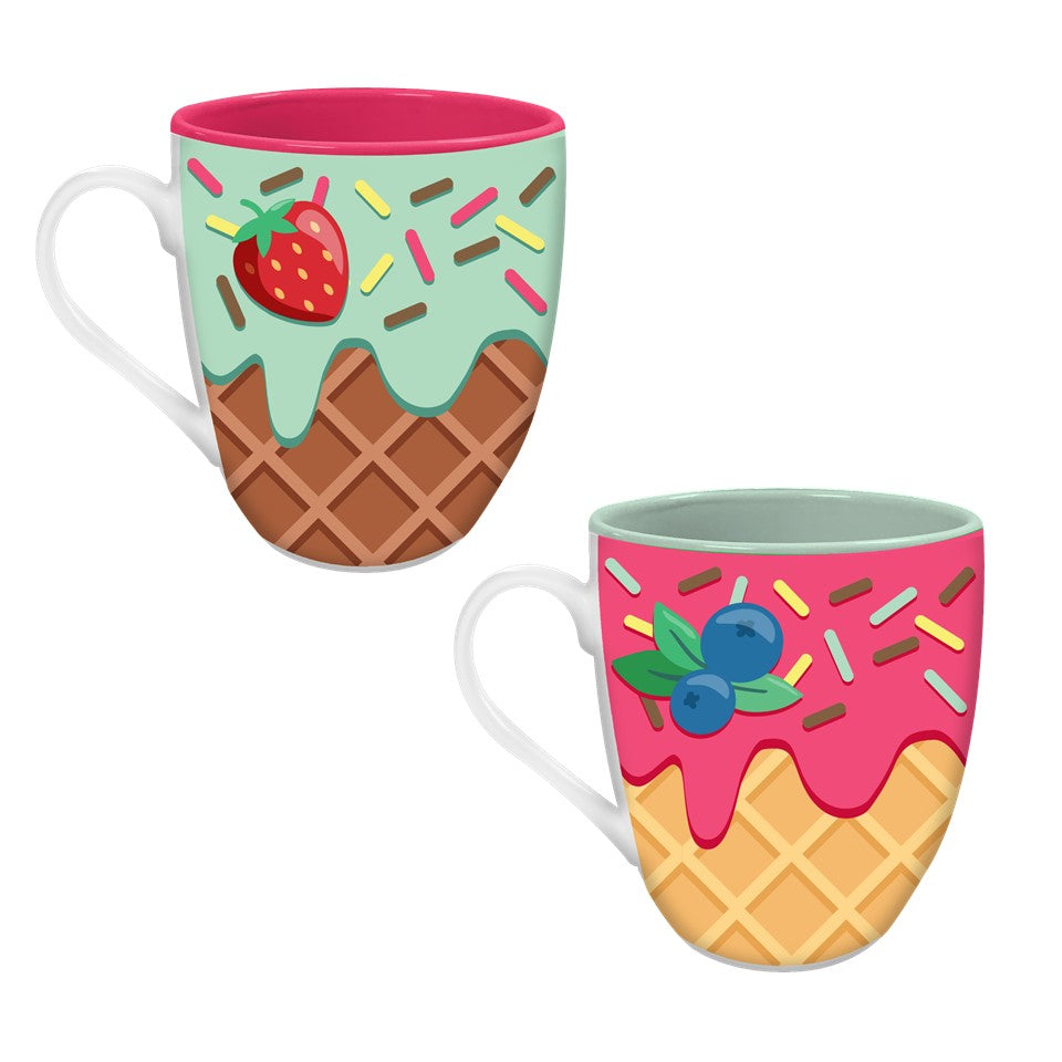 17oz Stoneware Coffee Mug PDQ - Ice Cream Shoppe