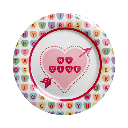 11in Melamine Dinner Plate - Candy Hearts