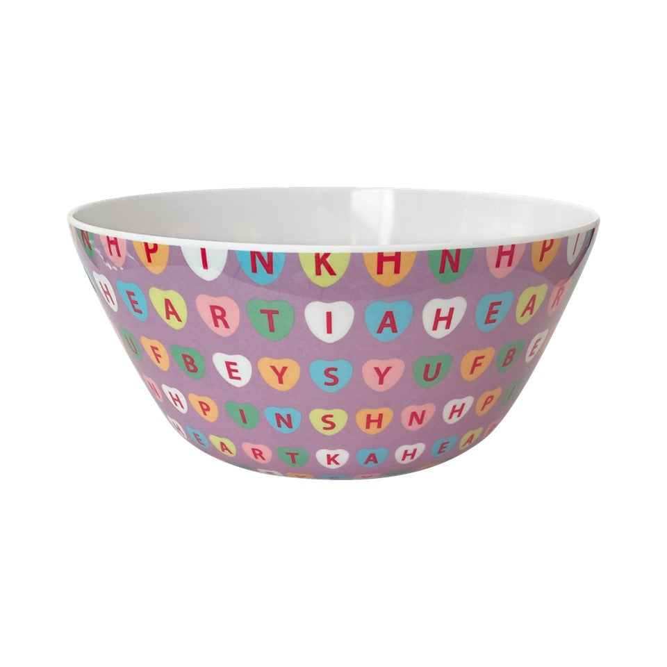 3.5qt Melamine Serving Bowl - Candy Hearts