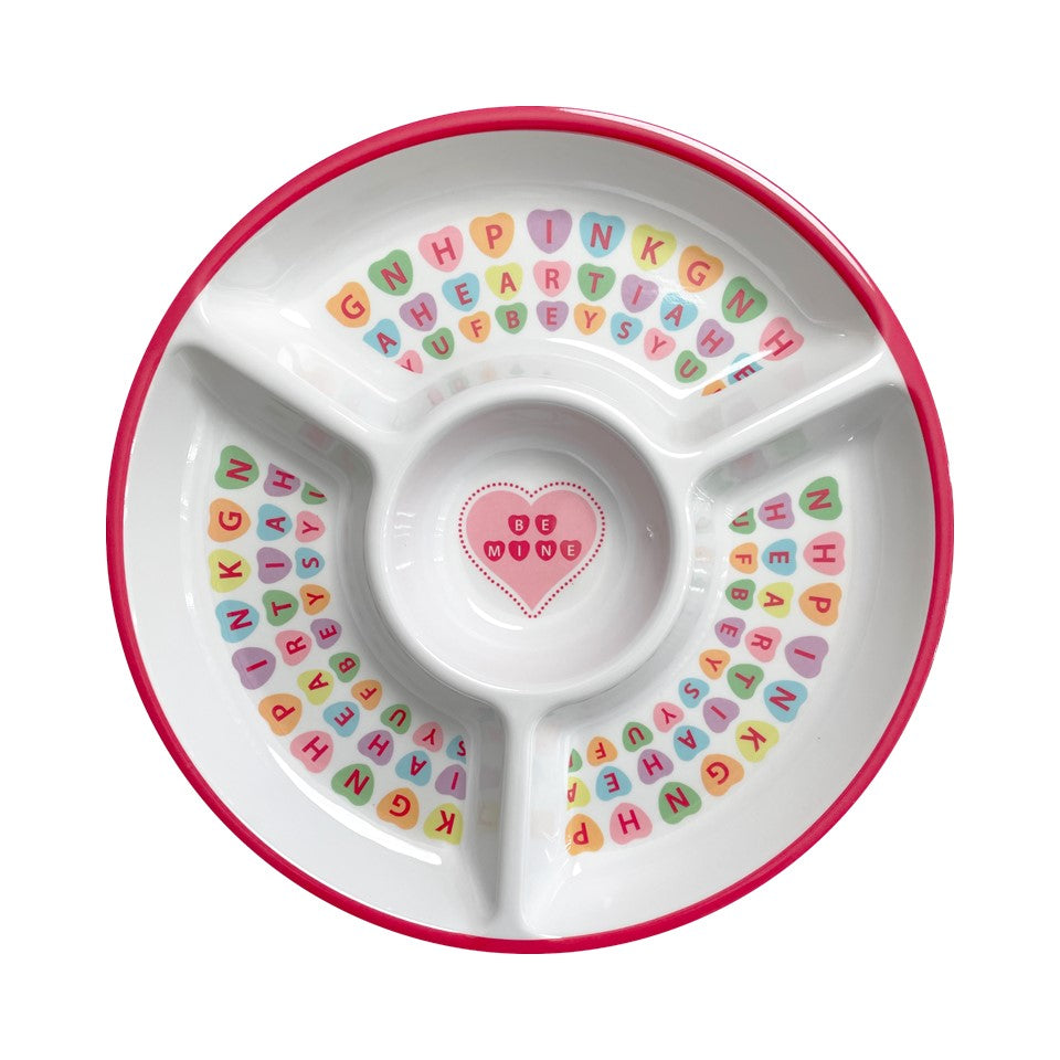 13.25in Melamine C&D Tray - Candy Hearts