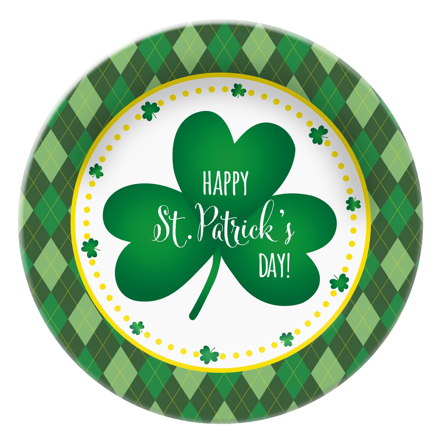 96pc Melamine Dinnerware Assorted PDQs (22in) - Happy St. Patrick's Day