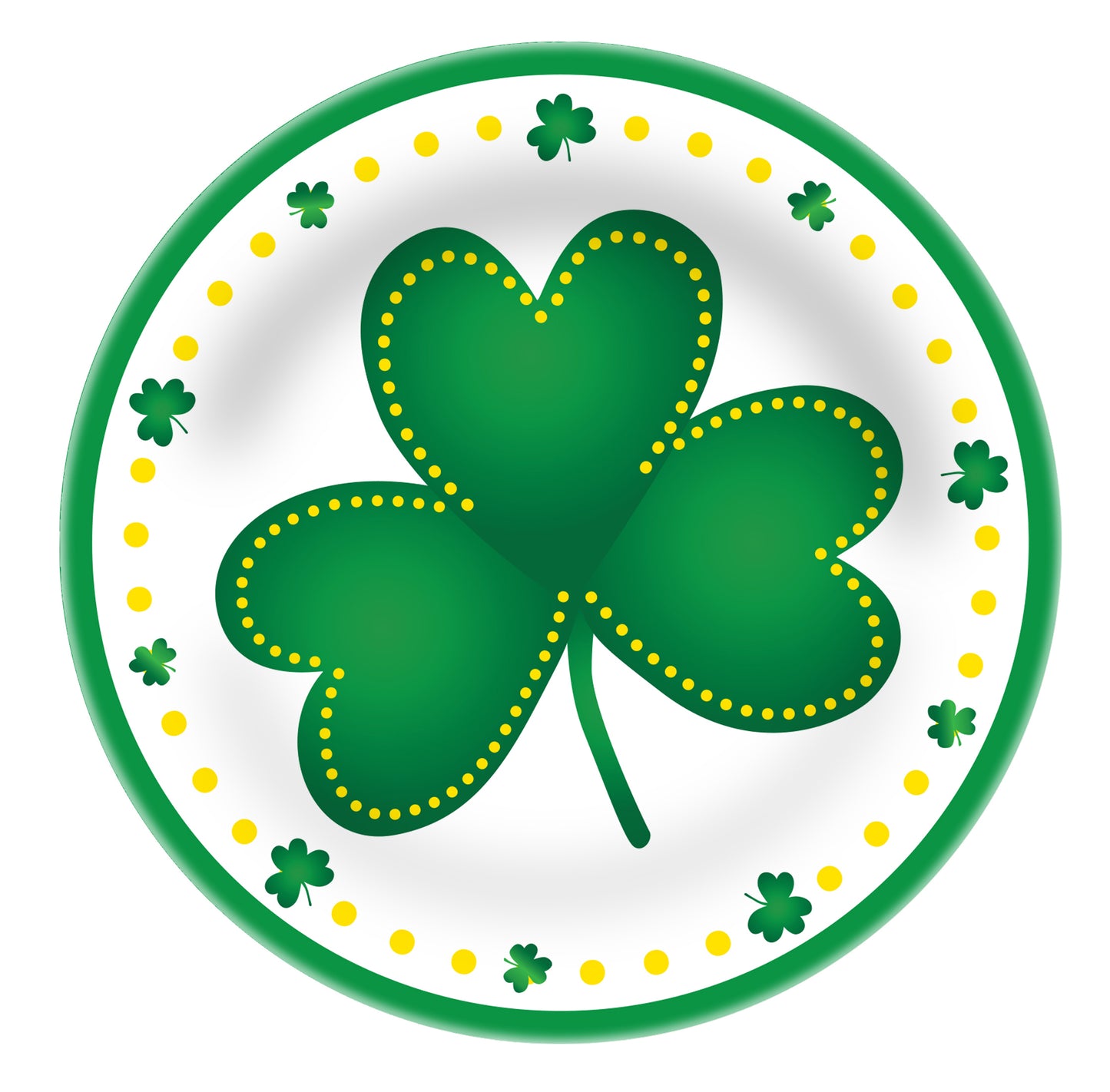 96pc Melamine Dinnerware Assorted PDQs (22in) - Happy St. Patrick's Day