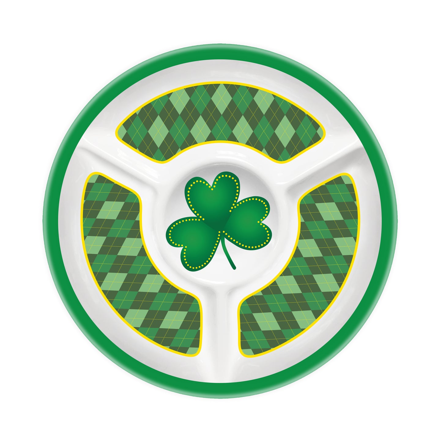 96pc Melamine Dinnerware Assorted PDQs (22in) - Happy St. Patrick's Day