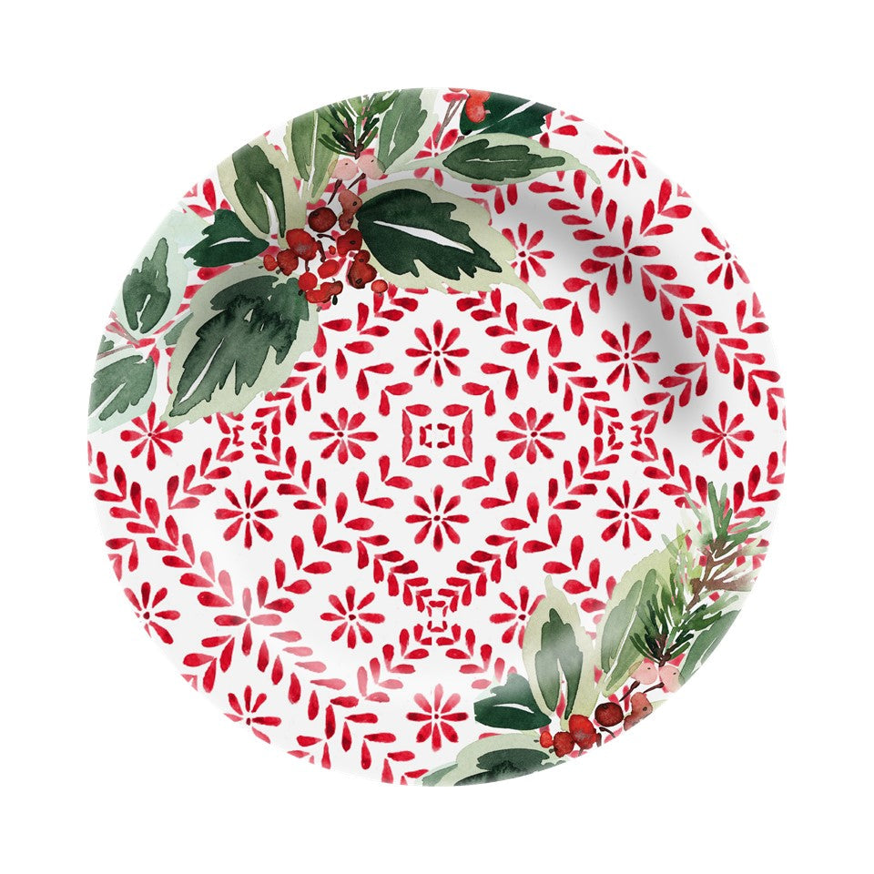 Destination Holiday Festive Florals Melamine Fiesta Dinner Bowl