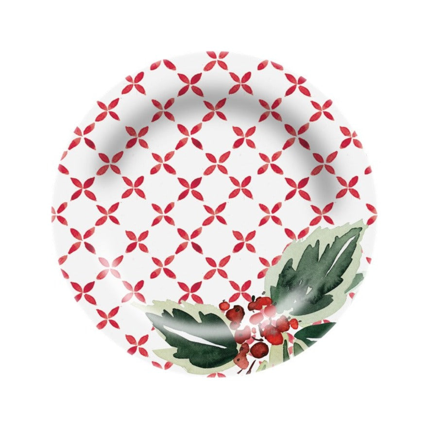 8in Melamine Salad Plate - Merry Christmas