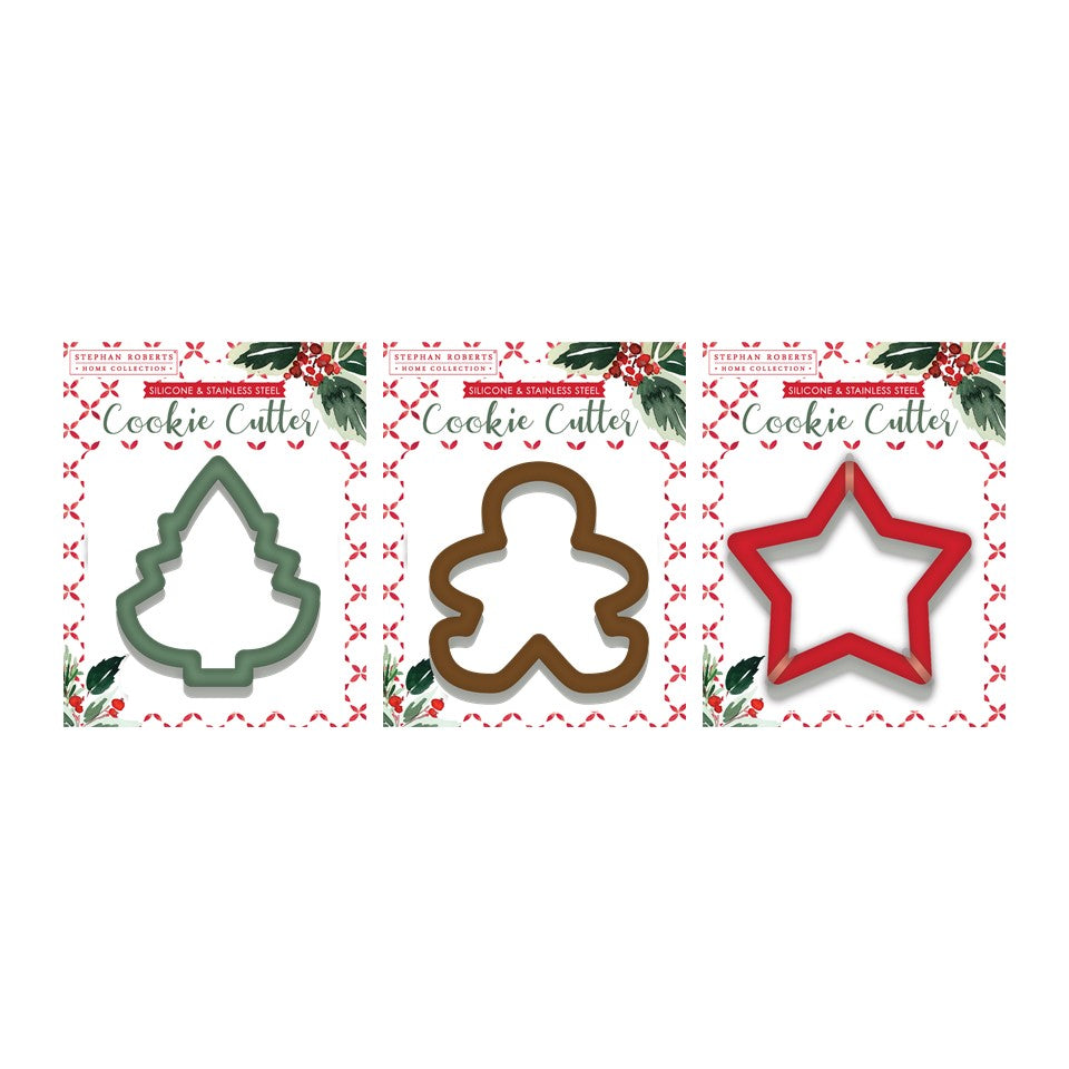 Various Silicone / SS Holiday Shapes Cookie Cutter - Christmas Cheer