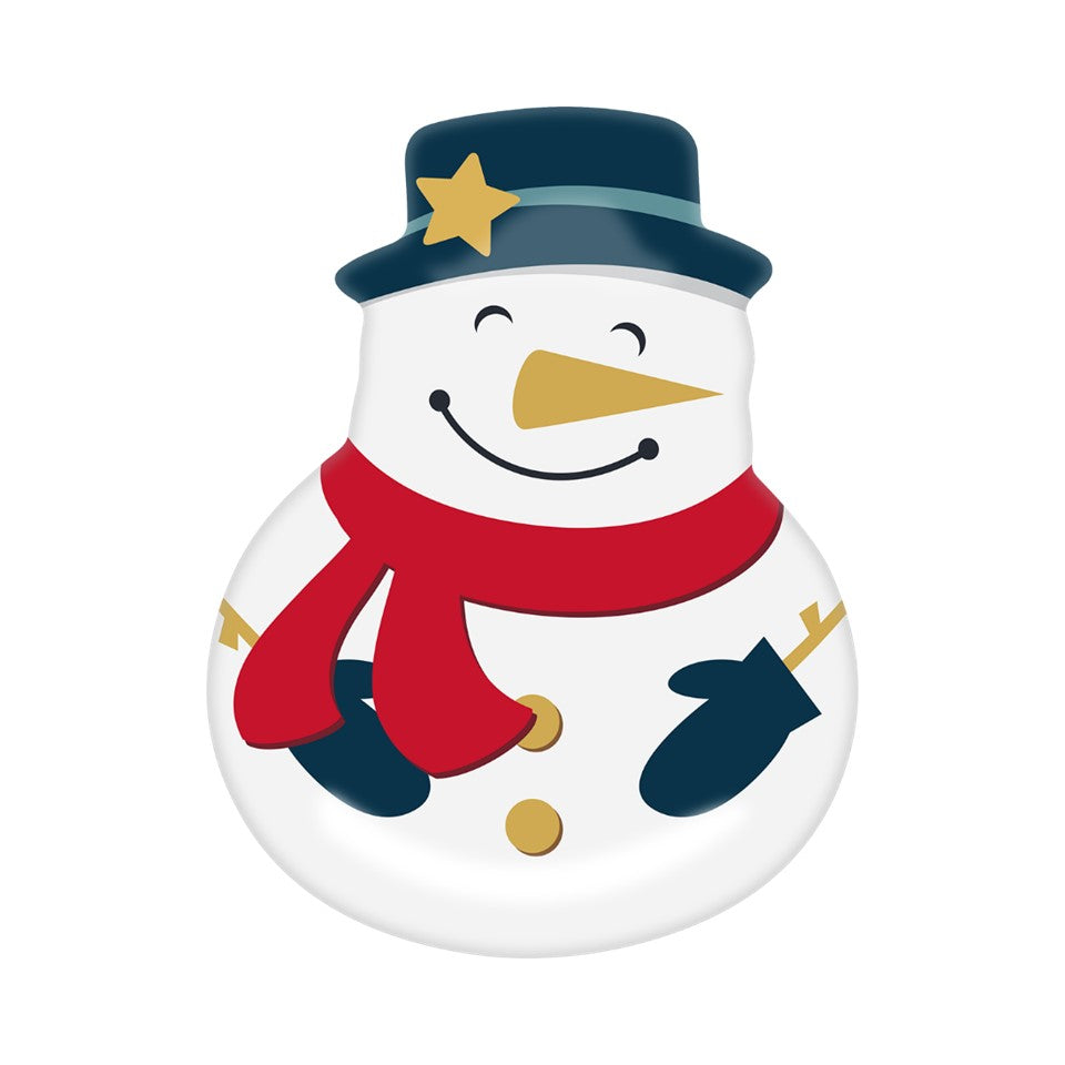 10.2X7.9in Melamine Snowman Tray - Merry Little Christmas