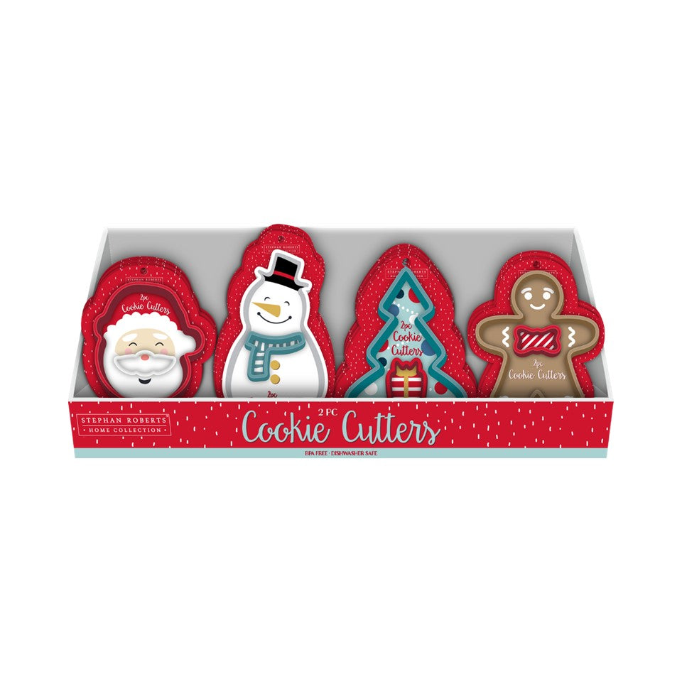 Various SS 2pc Figural Cookie Cutter PDQ - Merry Little Christmas