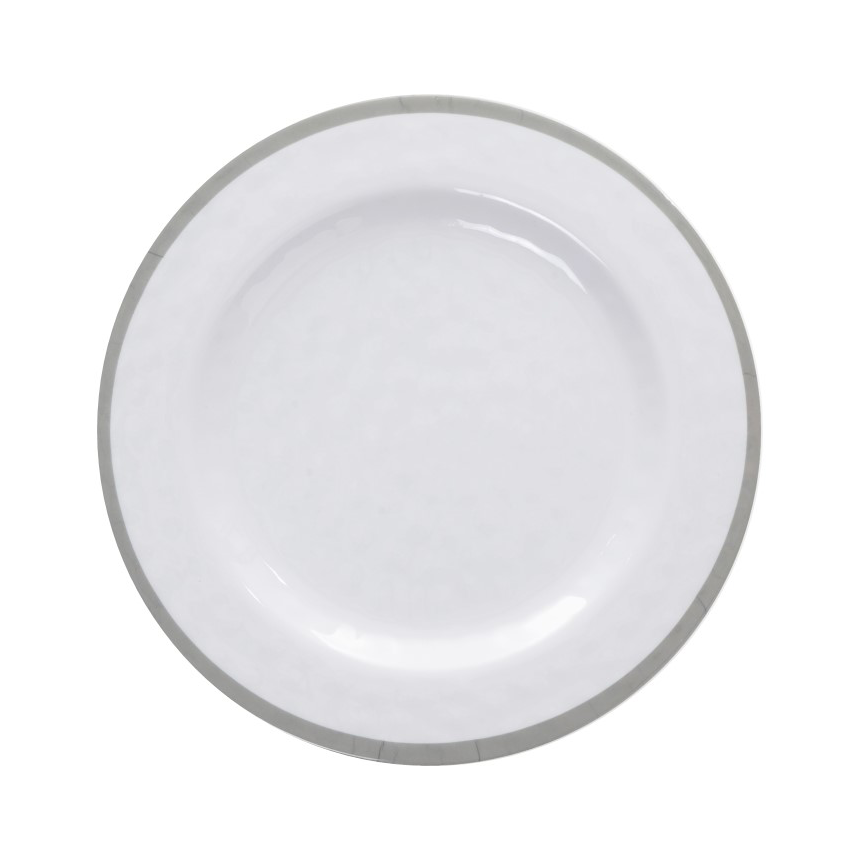 10.5in Melamine Dimpled Plate (24PK) - Mason Gray