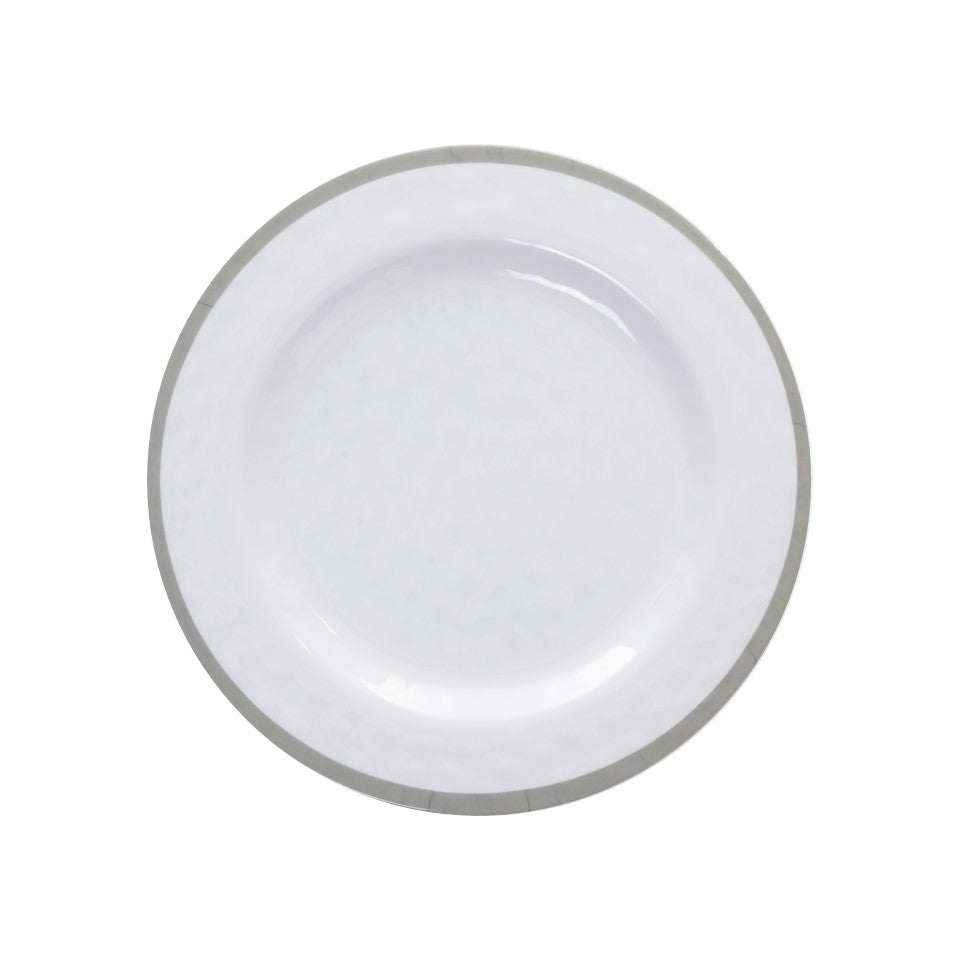 16pc Melamine / PS Dimpled Dinnerware (01pk E-Com) Set - Mason Gray