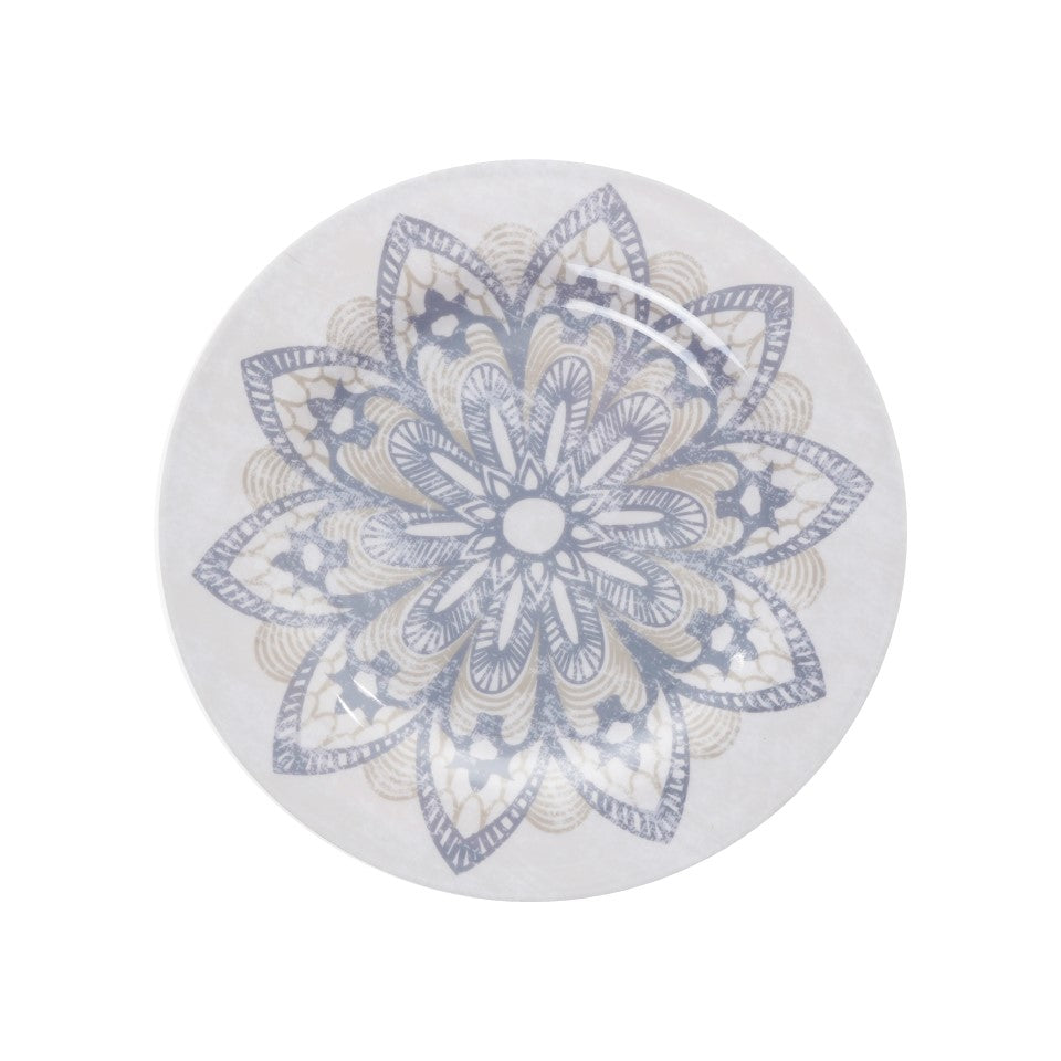 12pc Melamine / PS Standard Dinnerware (01pk E-Com) Set - Antique Mandala