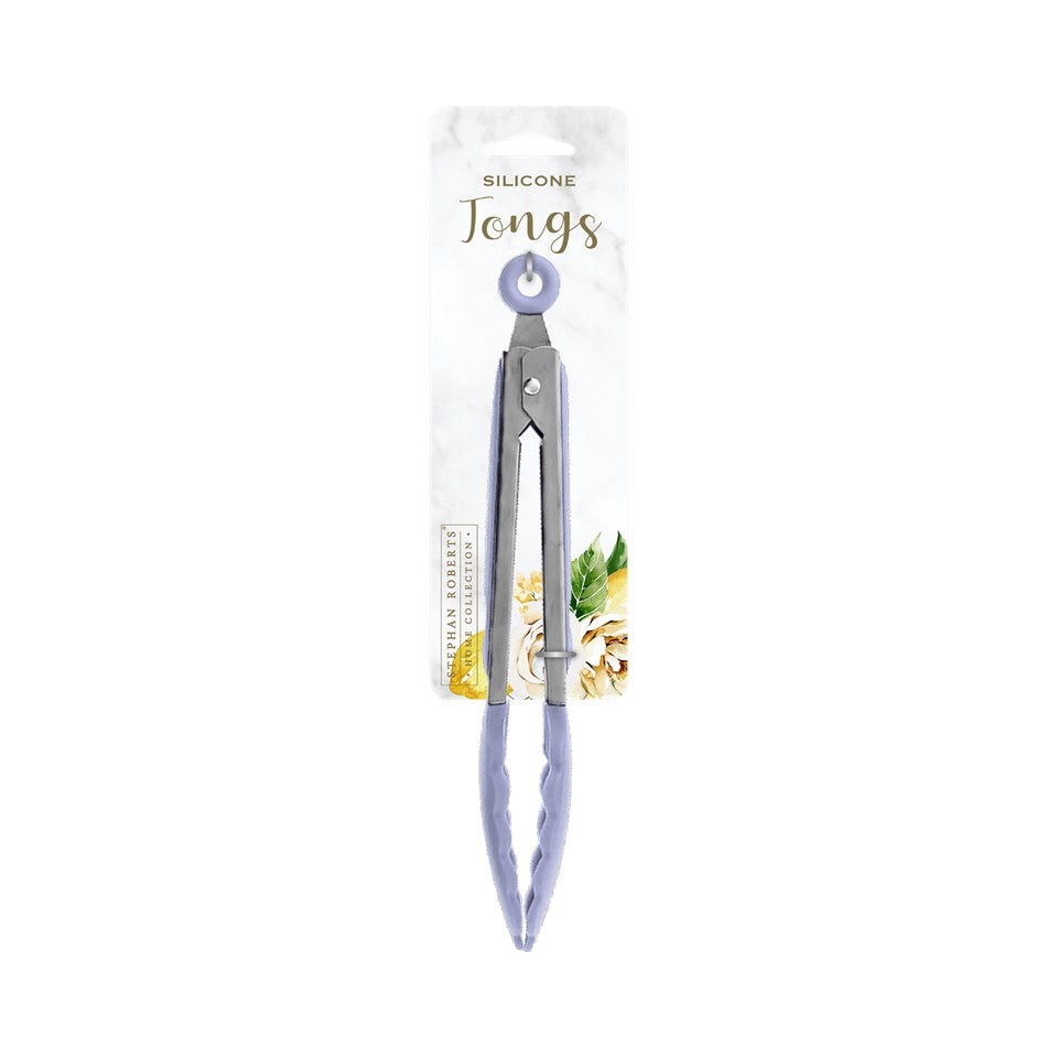 10.8in Silicone / SS Tongs (18pk) - Botanicals