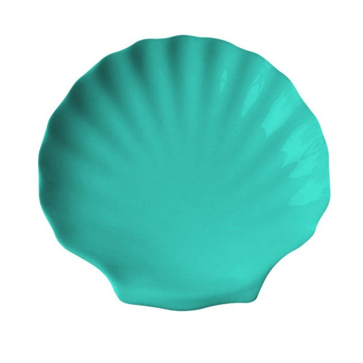 8in Melamine Seashell Plate - (Solid Color) - Summer Splash
