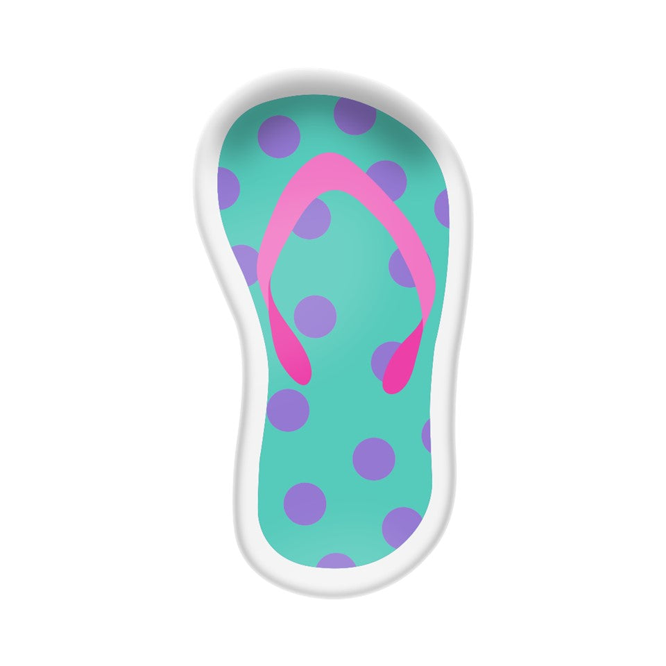 8in Melamine Sandal Treat Tray - Summer Splash
