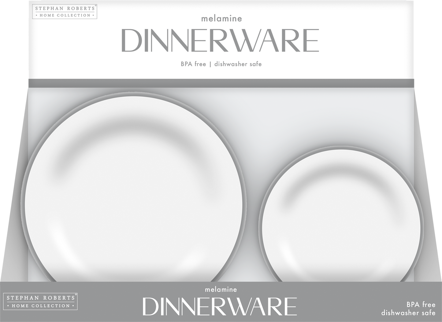 96pc Melamine Dinnerware Assorted PDQs (22in) - Mason Gray