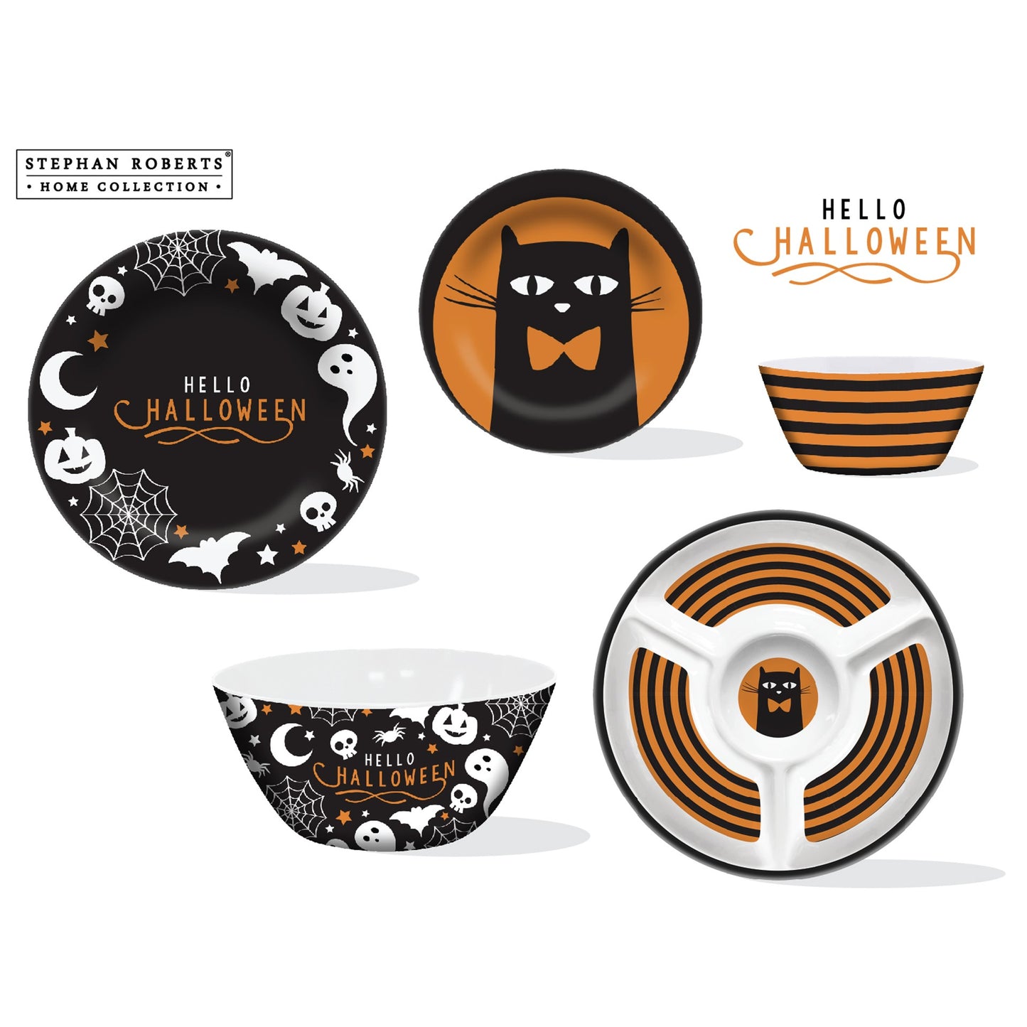 96pc Melamine Dinnerware Assorted PDQs (22in) - Hello Halloween