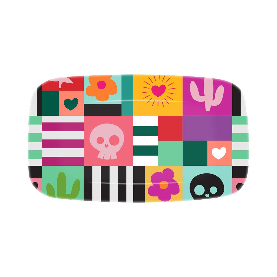 13.9in Melamine Cookie Tray - Day Of The Dead Geo