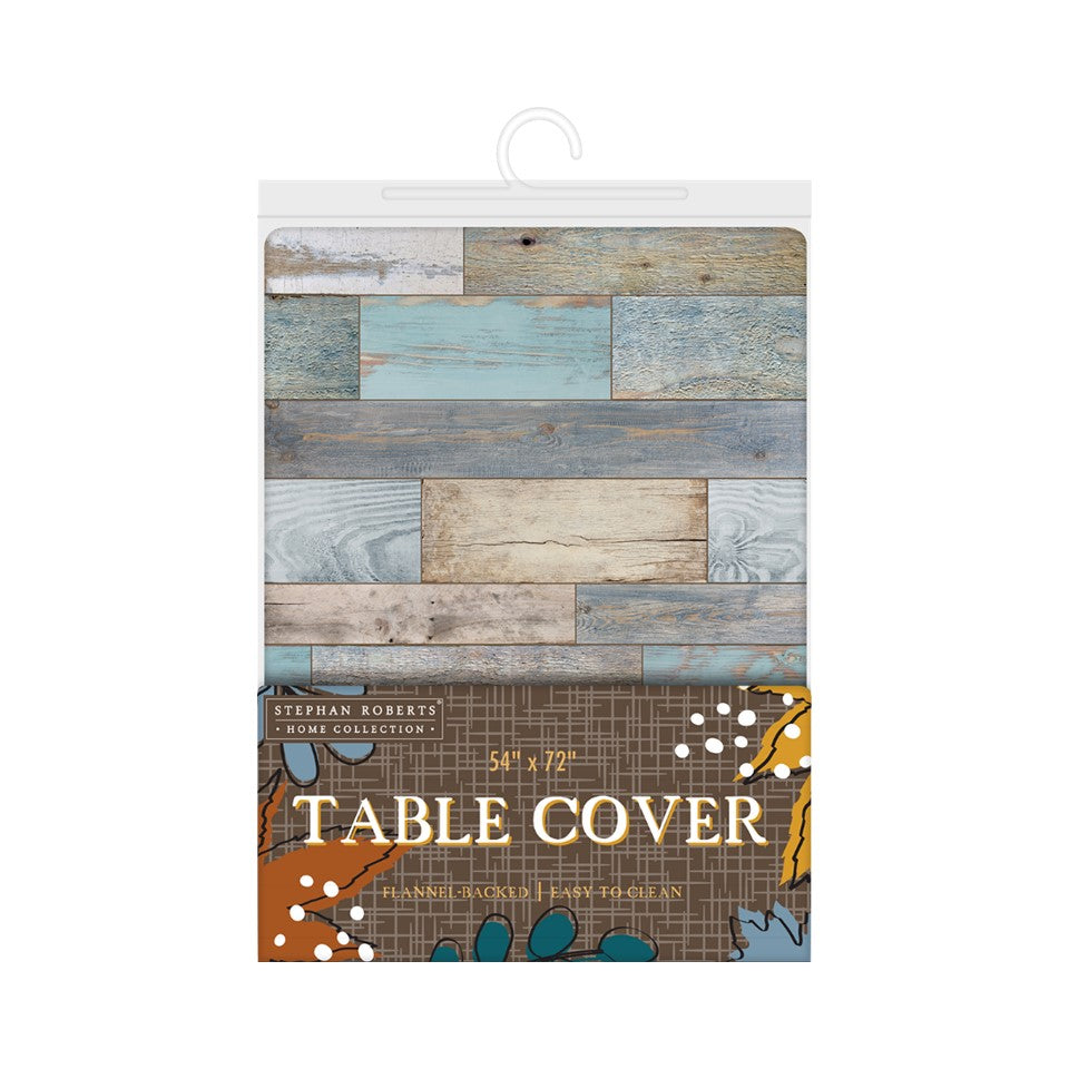 54x72in Vinyl Flannel-Backed Table Cover PDQ (6 Colors) - Autumn Breeze