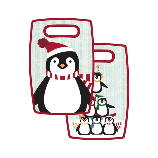 12x8in PP Double-Sided Cutting Board  - Playful Penguins