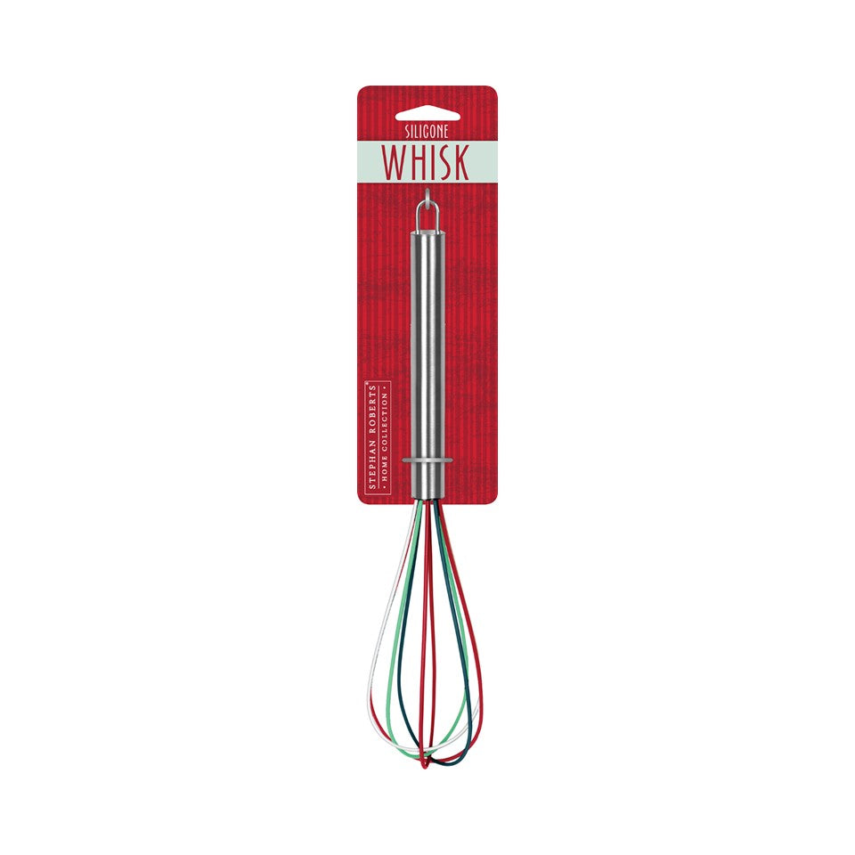 11.4in Silicone / SS Multi-Colored Whisk - Playful Penguins