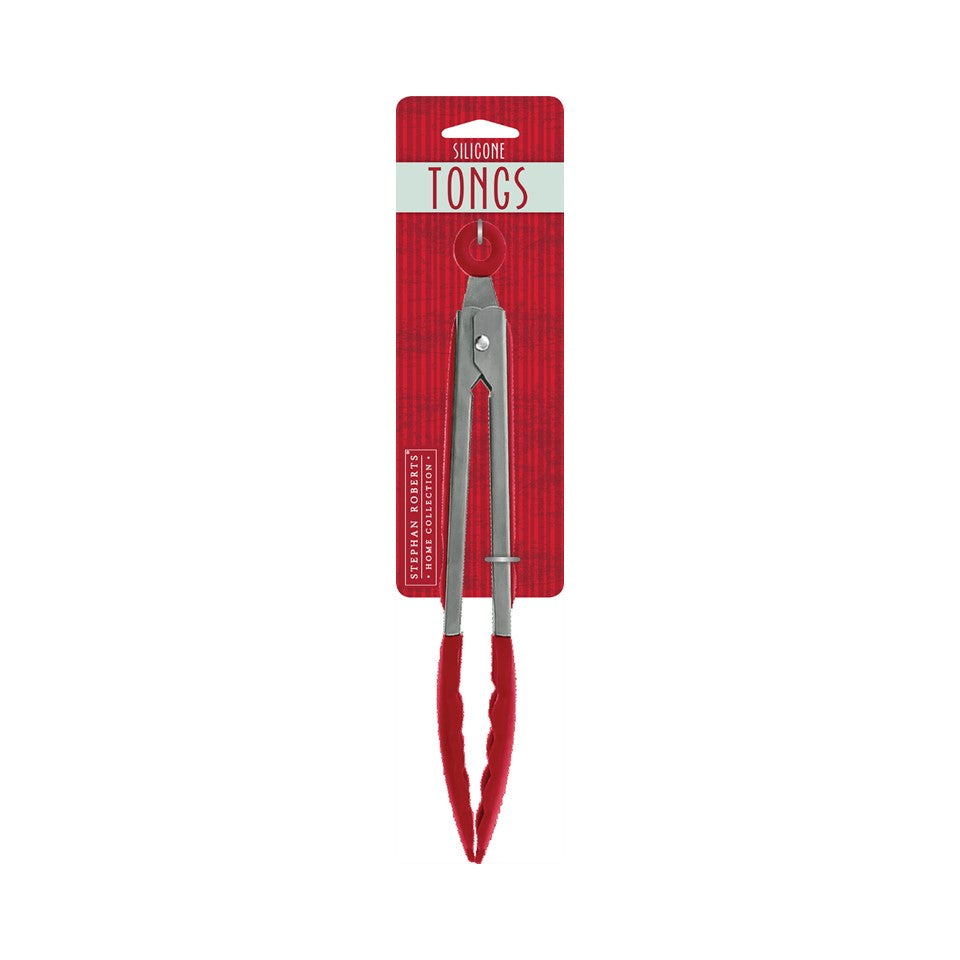10.8in Silicone / SS Tongs (18pk) - Playful Penguins