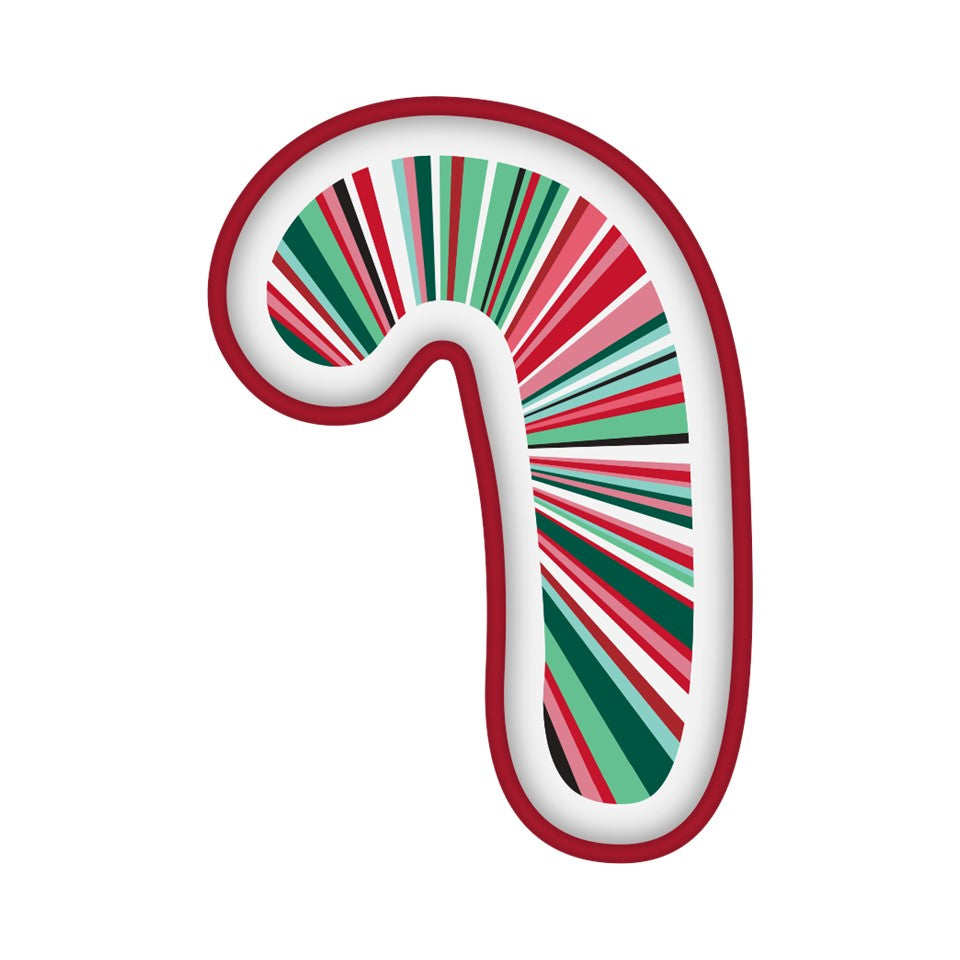 13.5in Melamine Candy Cane Tray - Christmas Cheer