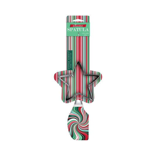 12.6in Silicone / PS Printed (HT) Spatula W/Gift - Christmas Cheer