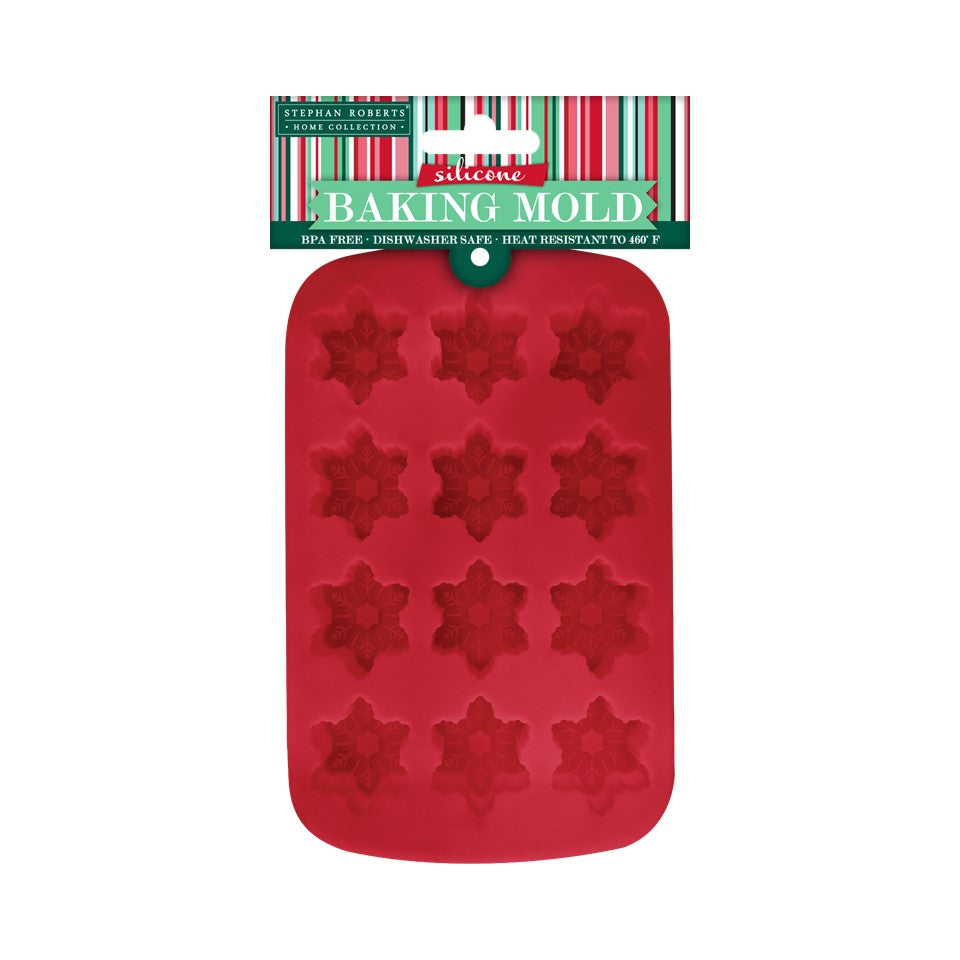 8x5in Silicone Snowflake Baking Mold - Christmas Cheer