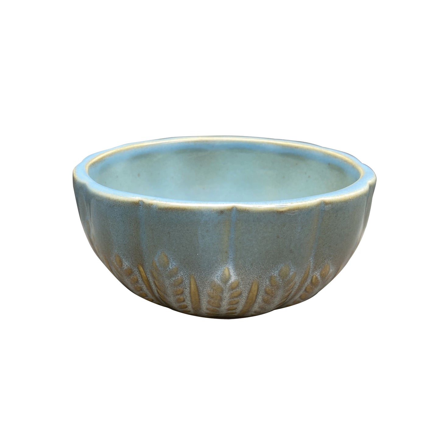 6.5in Stoneware Bowl Watercolor Harvest Blue Pumpkin Collection - Watercolor Harvest Blue