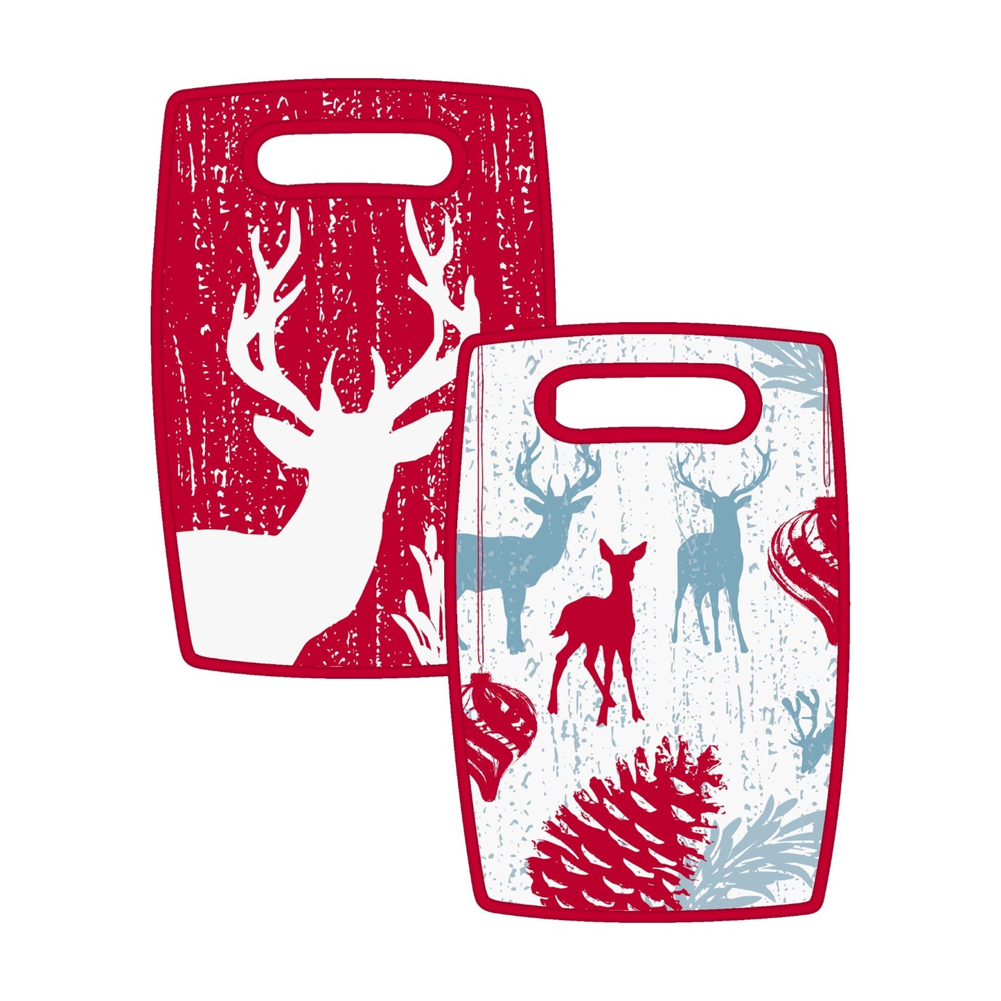 12X8in PP Double-Sided Cutting Board - Rustic Holiday