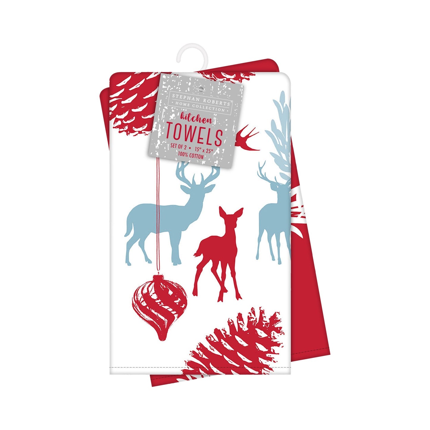 15x25in Cotton 2pc Towel Set - Rustic Holiday