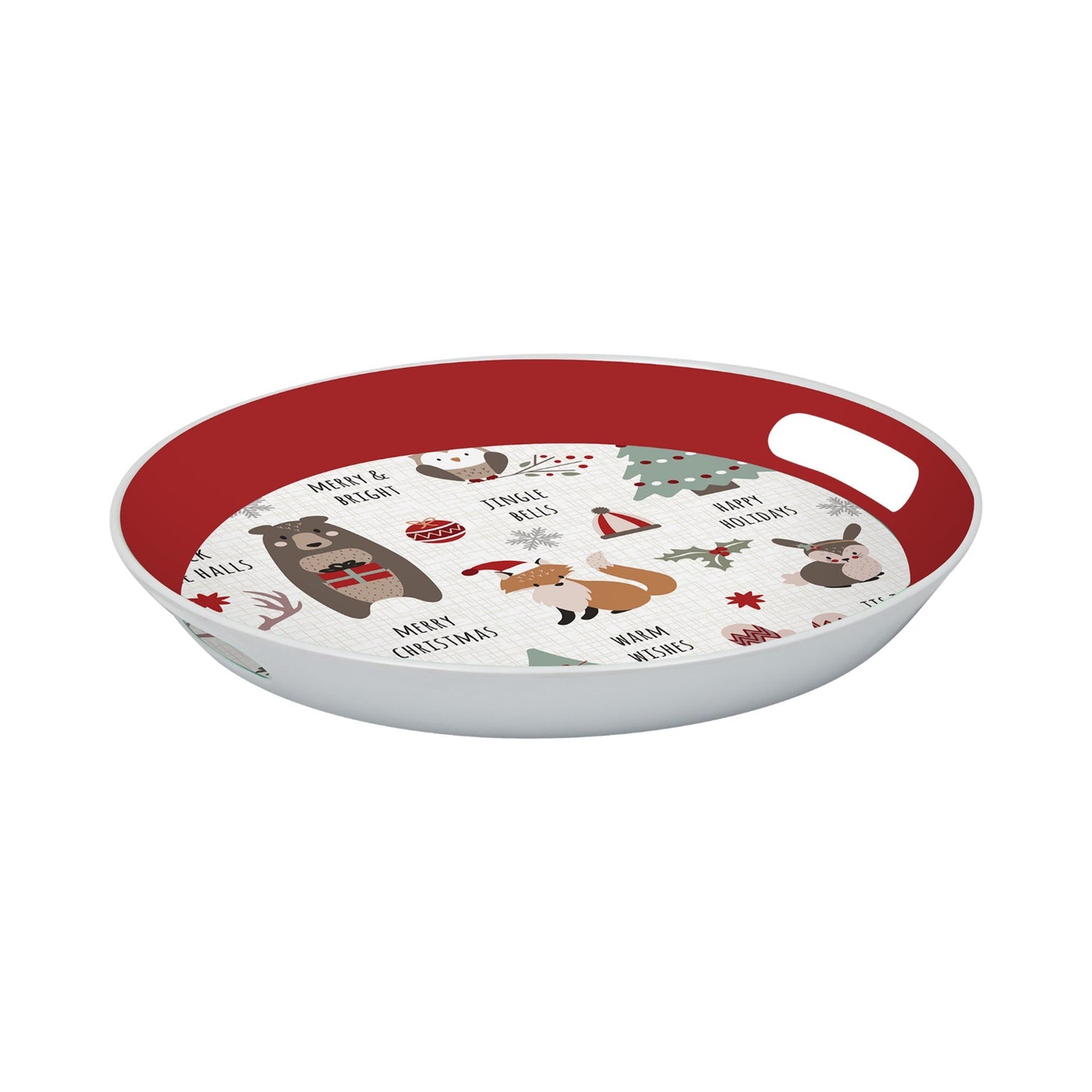 13.75in Melamine Round Tray - Warm Wishes