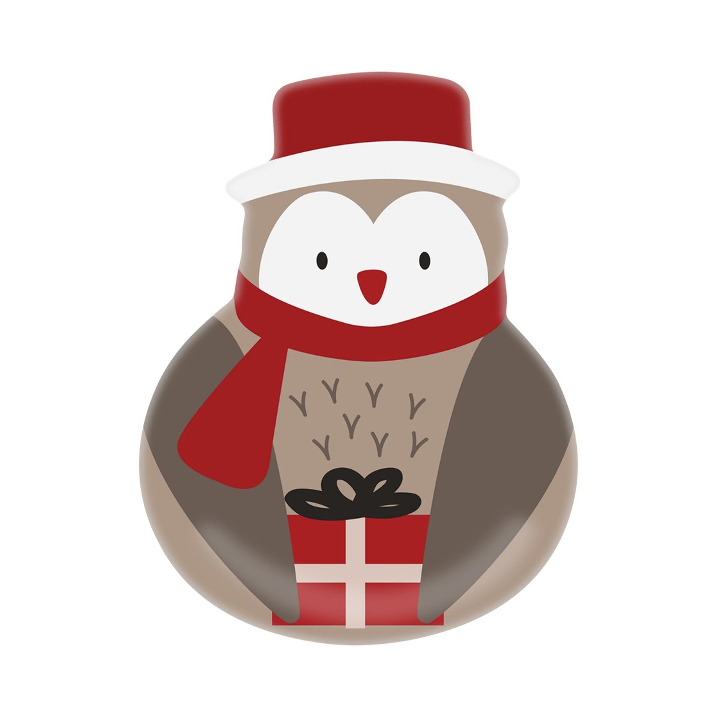10.2X7.9in Melamine Owl Tray - Warm Wishes