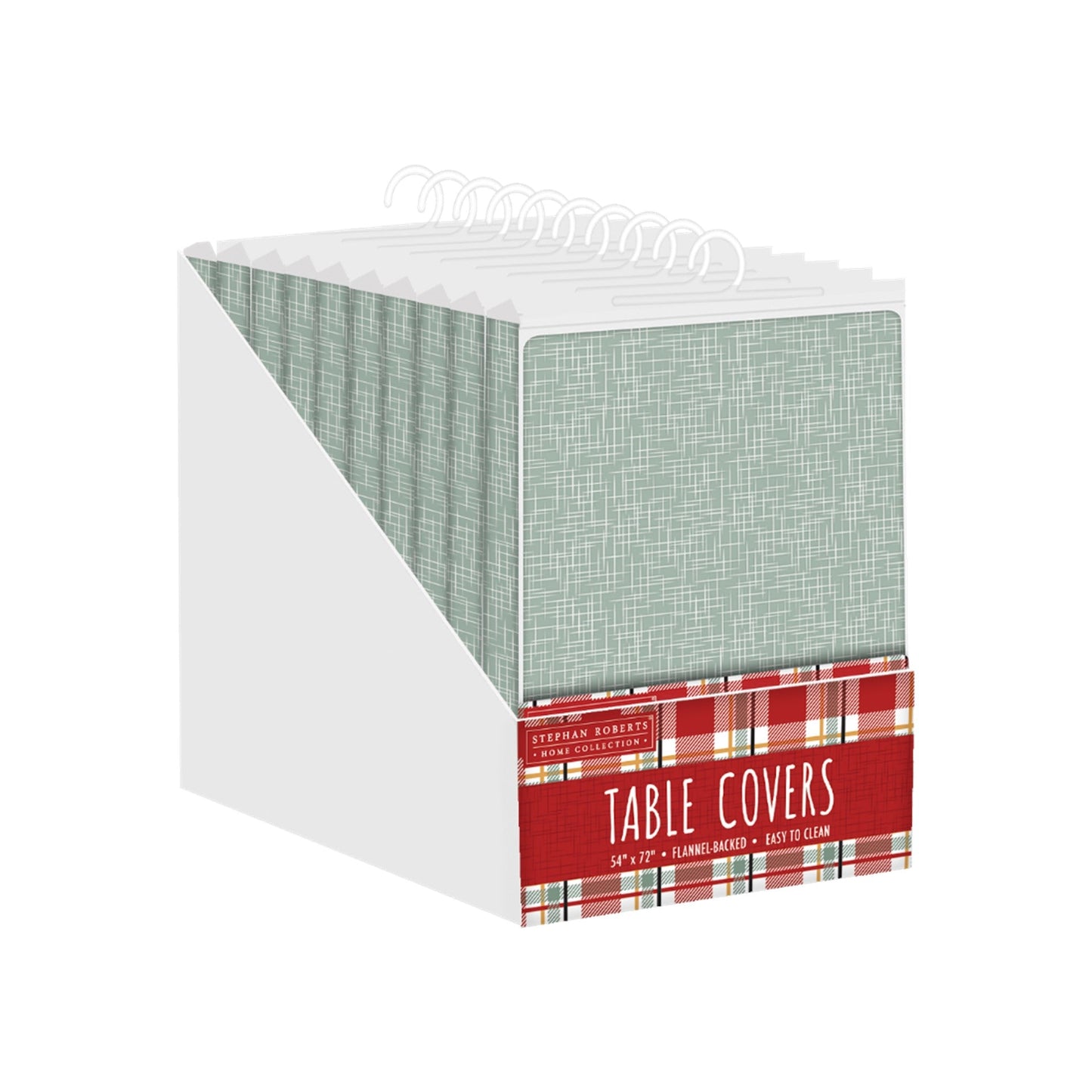 54X72in Vinyl Flannel-Backed Table Cover PDQ - Warm Wishes