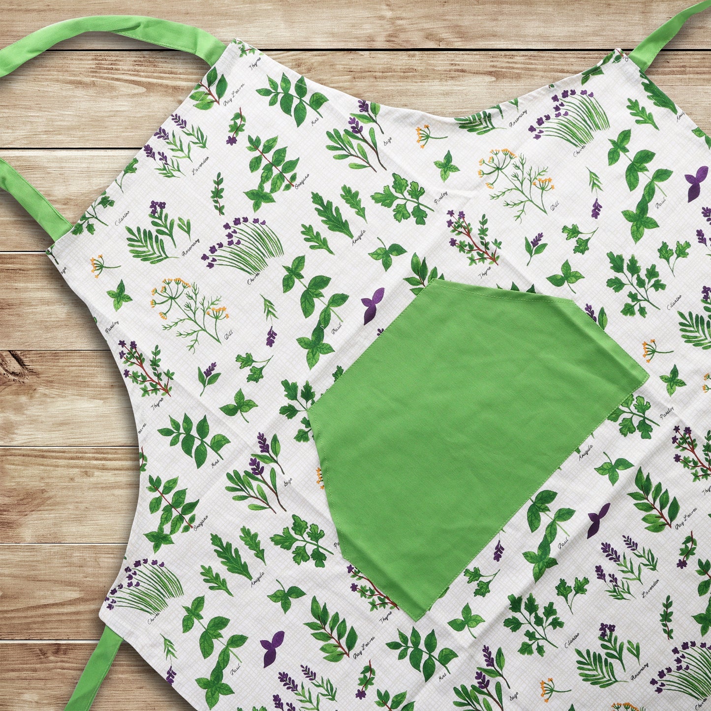 30X34in 100% Cotton Premium Apron - Herbs