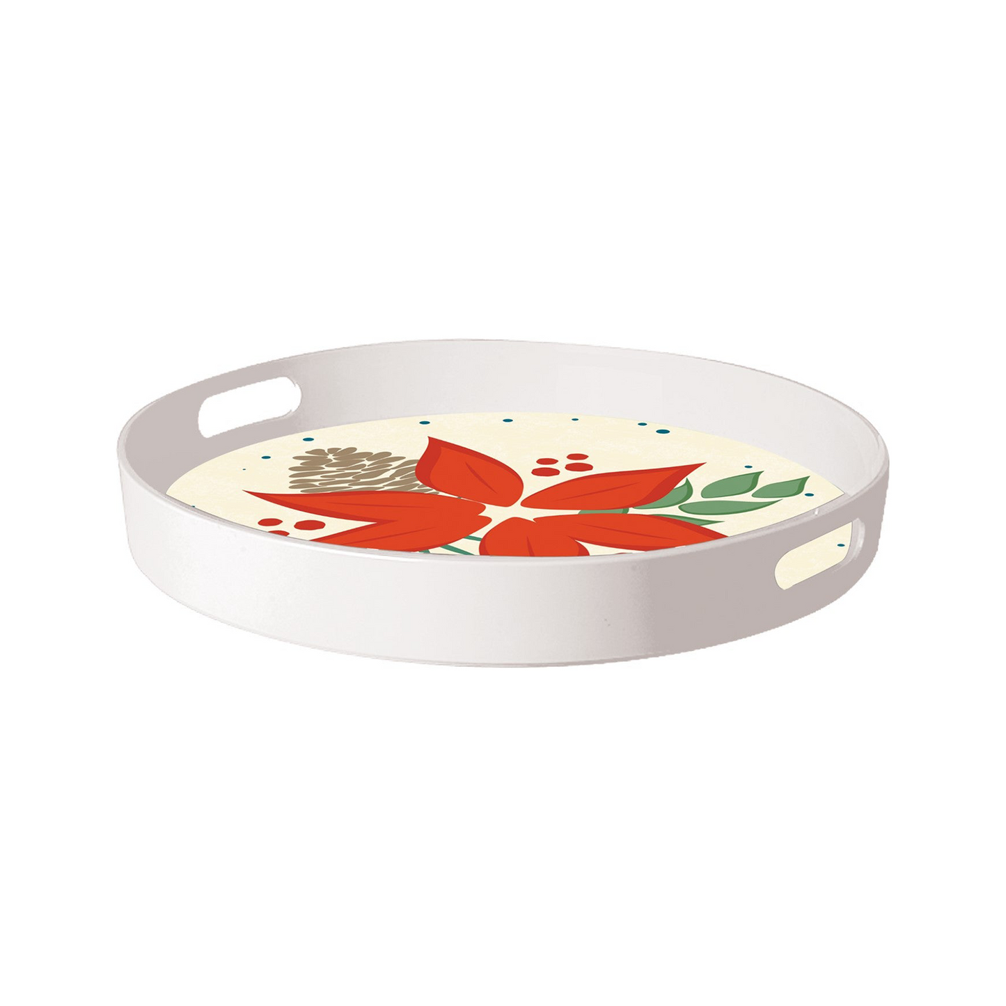 15in Melamine Round Tray - Joy!