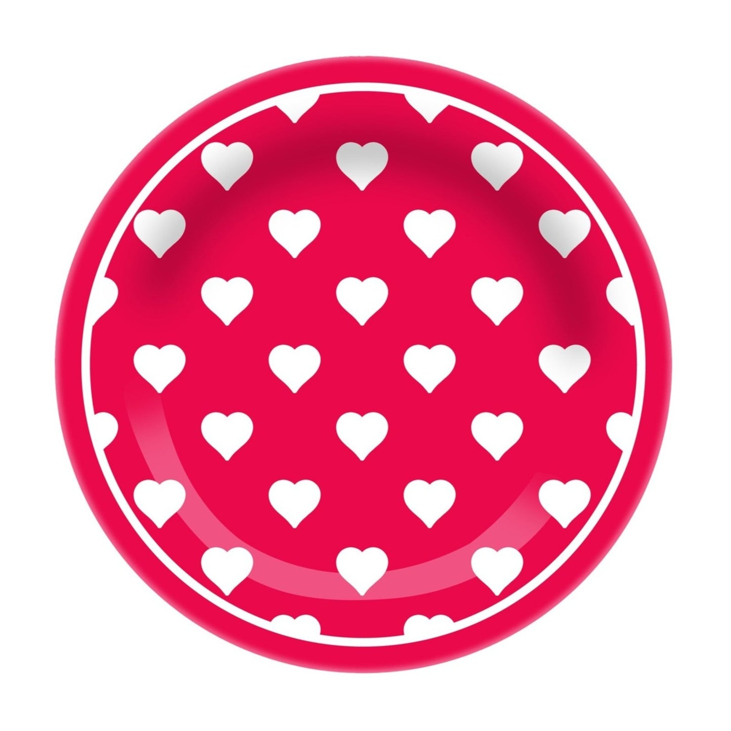 8in Melamine Salad Plate - Gingham Valentine