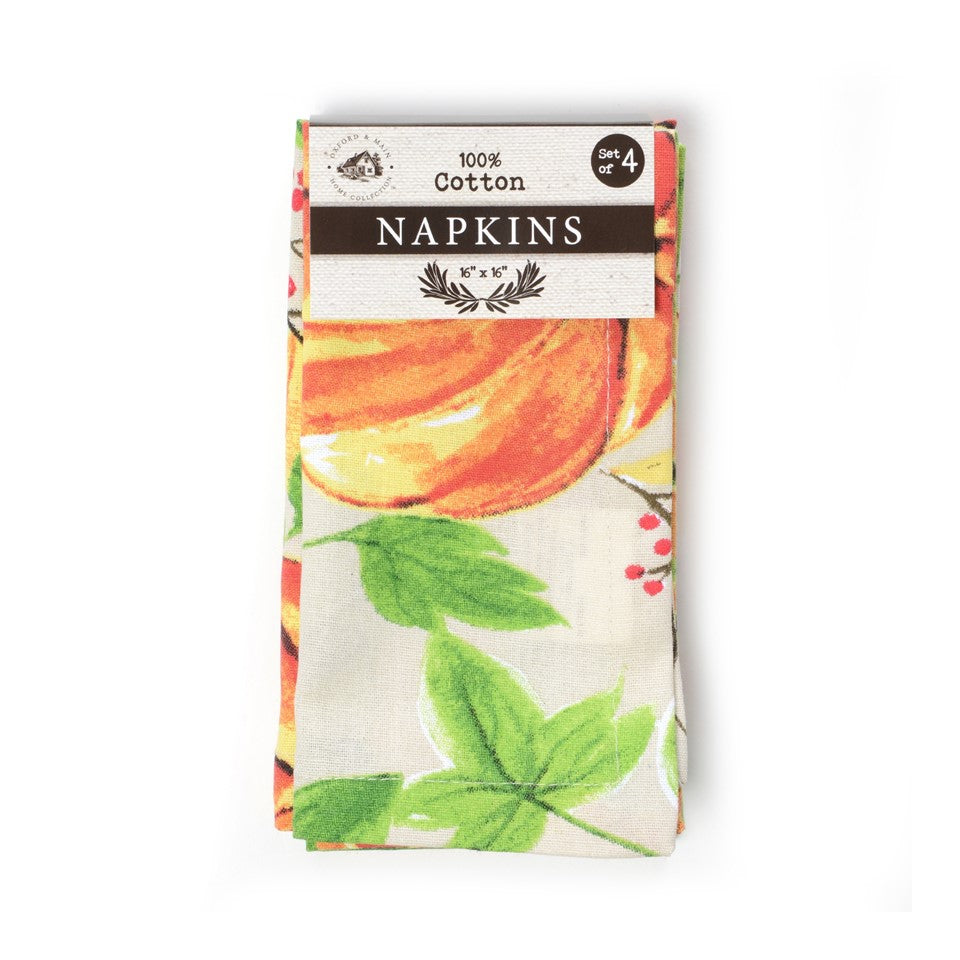 16x16in 100% Cotton Premium Napkins - Harvest
