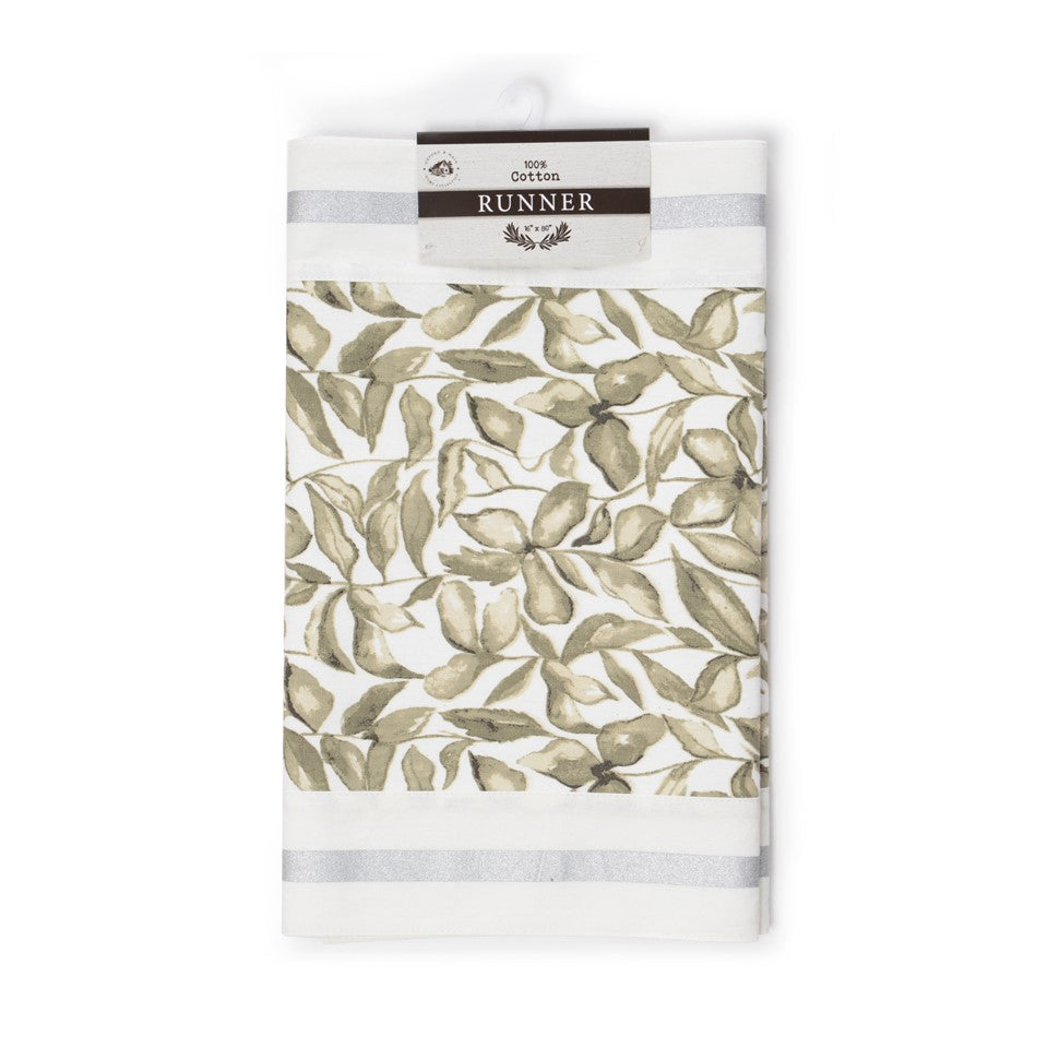 16x80in 100% Cotton Premium Table Runner - Winter White