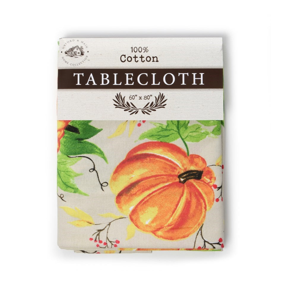 60x80in 100% Cotton Premium Tablecloth - Harvest