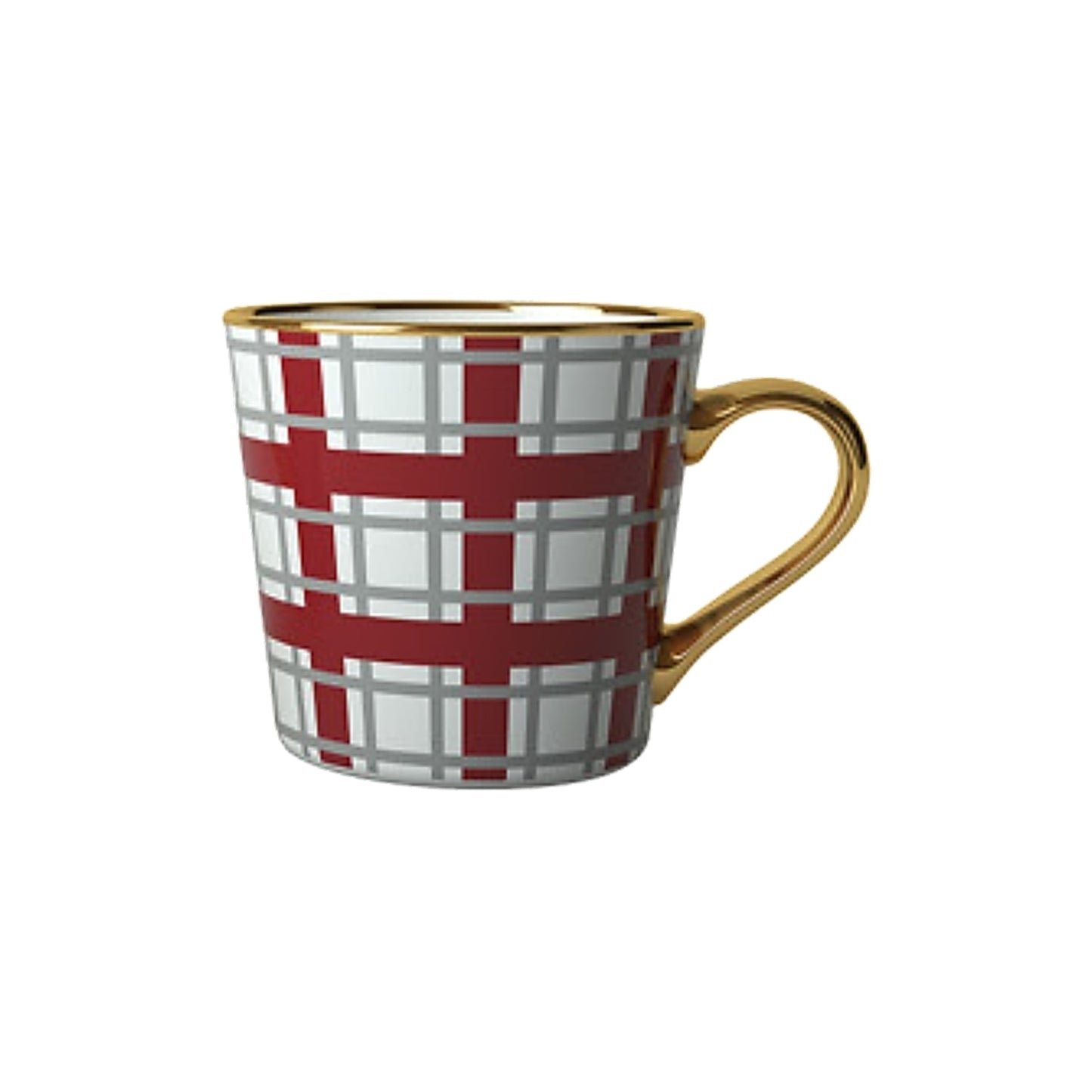 14oz New Bone China Electro-Plated Gold Mug (GF - 18pk) - Cozy Christmas